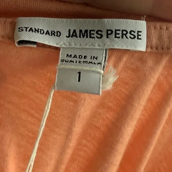 ☀️SUMMER CLEARANCE SALE☀️ James Perse NWT Orange Fitted Short Sleeve Tee - Picture 4 of 4